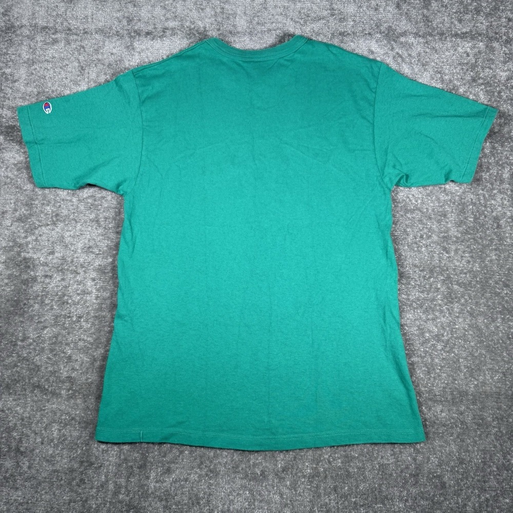 Vintage Champion T-Shirt Men's Large Green Logo‎ Spellout USA Made Single Stitch - Picture 2 of 7